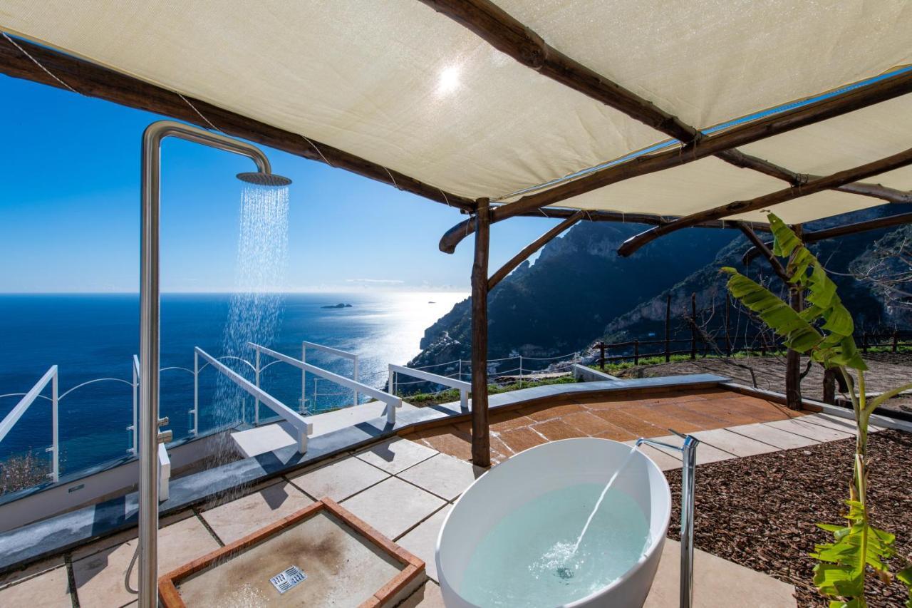 Villa La Tagliata Spectacular Jacuzzi Tub Amazing View And Private Parking Garage Positano Ngoại thất bức ảnh